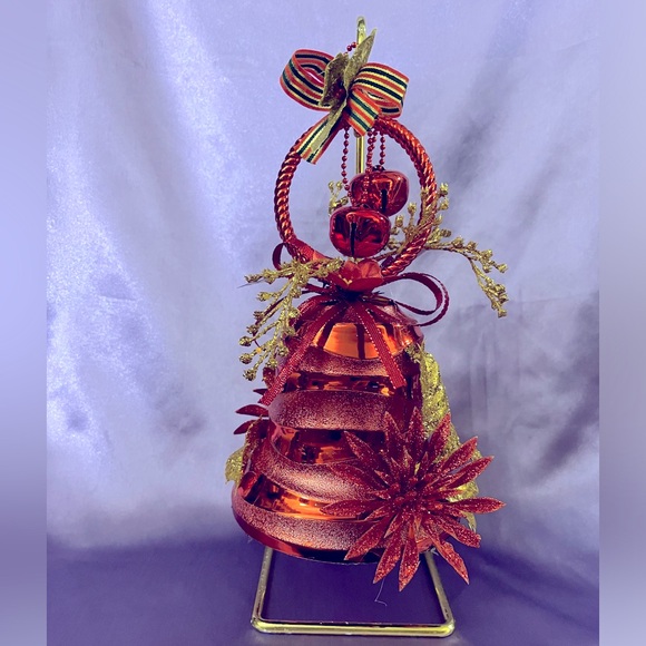 HANDCRAFTED • Original Red and Gold Jingle Bell • Great for Christmas! - Picture 1 of 6